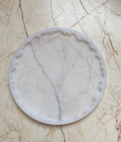 8 inches agate round tray mould - Pack of 12