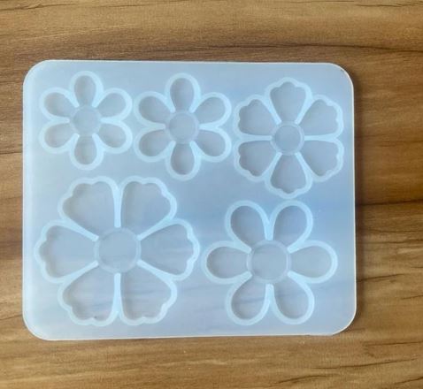 5-Piece Flower Mould Set for Resin & Crafting 🌸✨