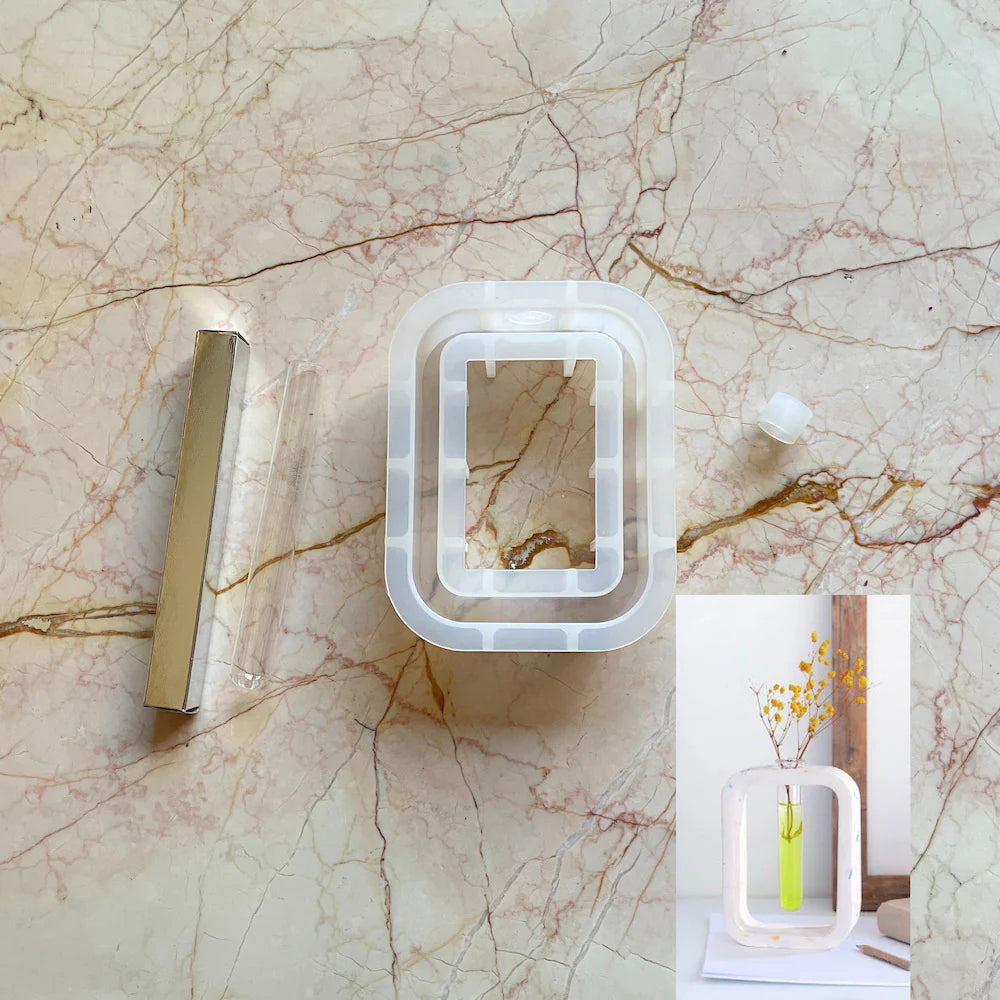Rectangle Large Tube Planter Mould with Tube for DIY Planters 🌱✨