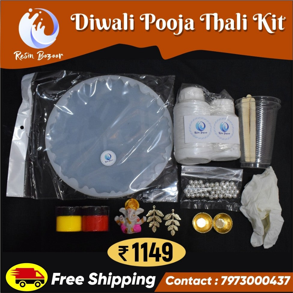 Diwali Pooja Thali Resin Kit