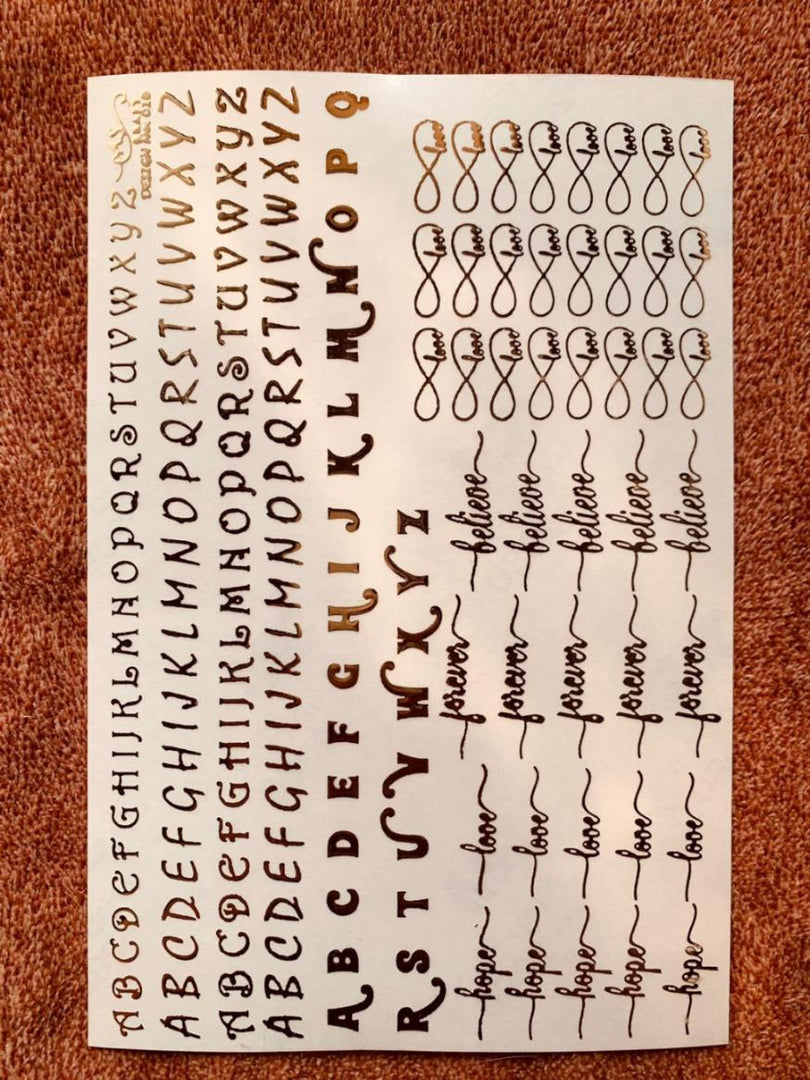 3D Embossed golden sticker [A5 size]