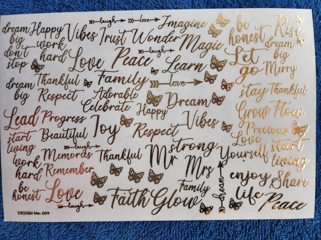 3D Embossed golden sticker [A5 size]
