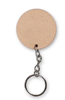 MDF Keychain Set – 5 Shapes, 2 Pieces Each 🔑
